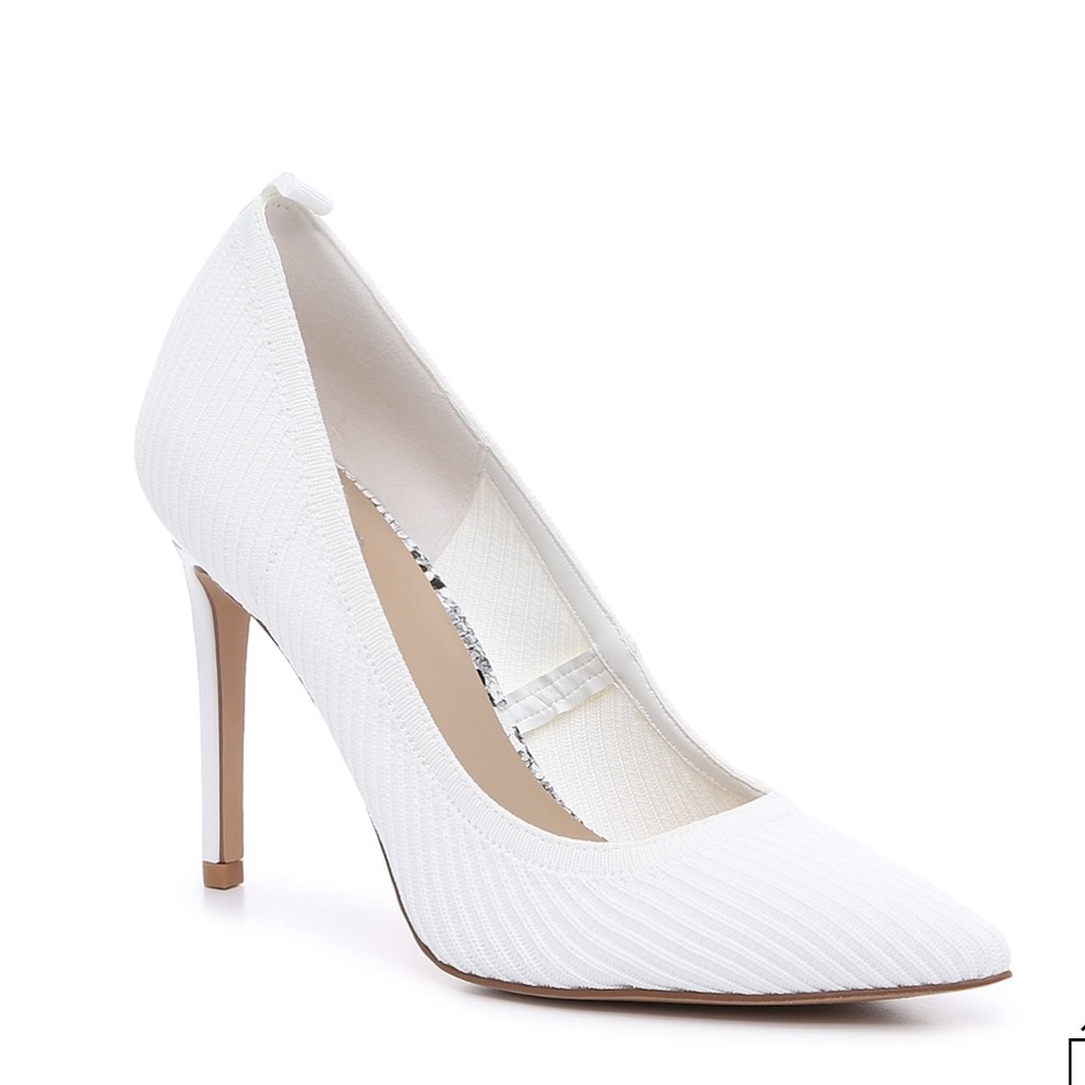 White pump heels
